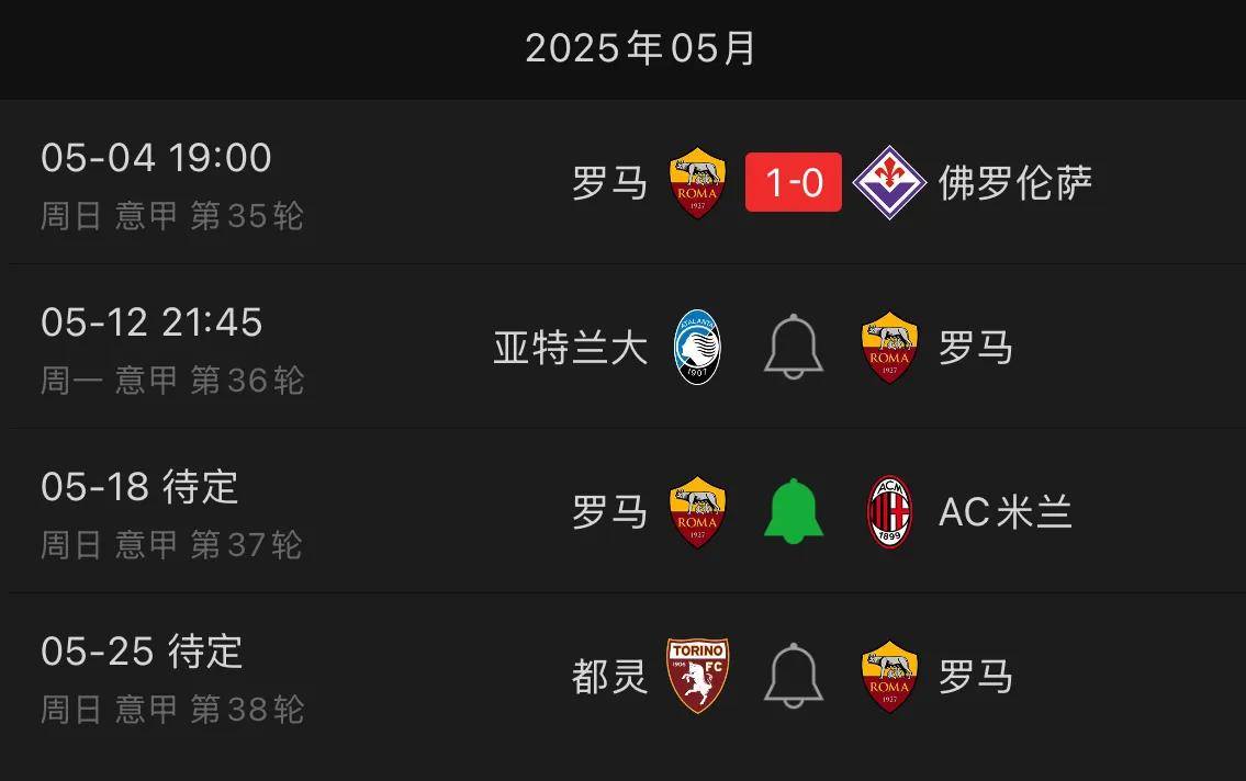 包含罗马主场战平AC米兰，积分榜次序保持不变的词条